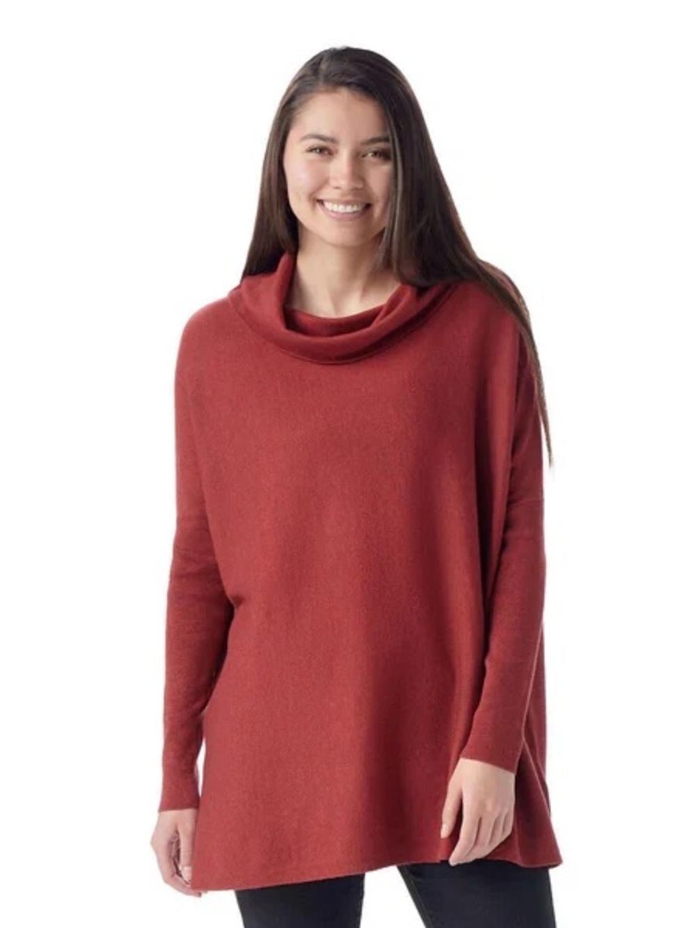 Smartwool Edgewood Poncho Sweater Currant Marl Size Large NWT